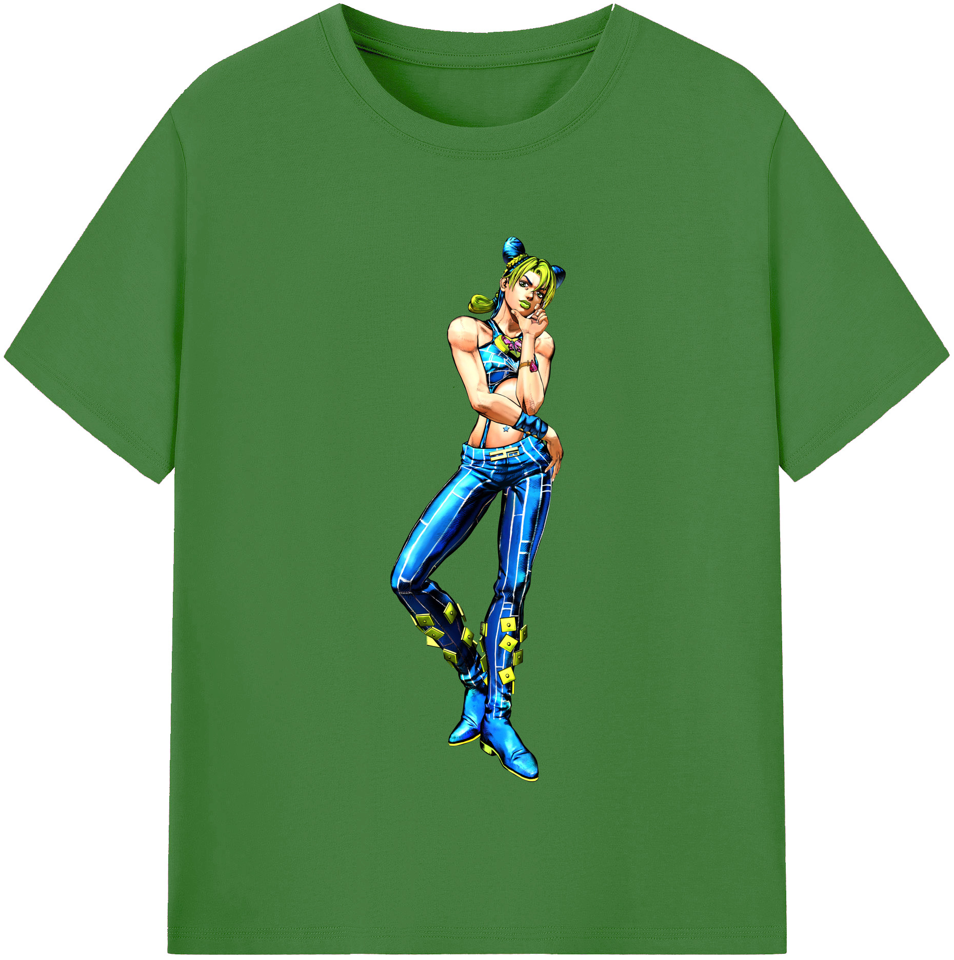 （画像用） "ジョジョの奇妙な冒険 くうじょう ジョリーン JoJo's Bizarre Adventure Jolyne Cujoh " レディースカジュアルプリントTシャツ（綿100％）